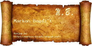 Markon Bogát névjegykártya